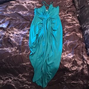 Teal wrap dress- fitted! Charlotte Russe.
